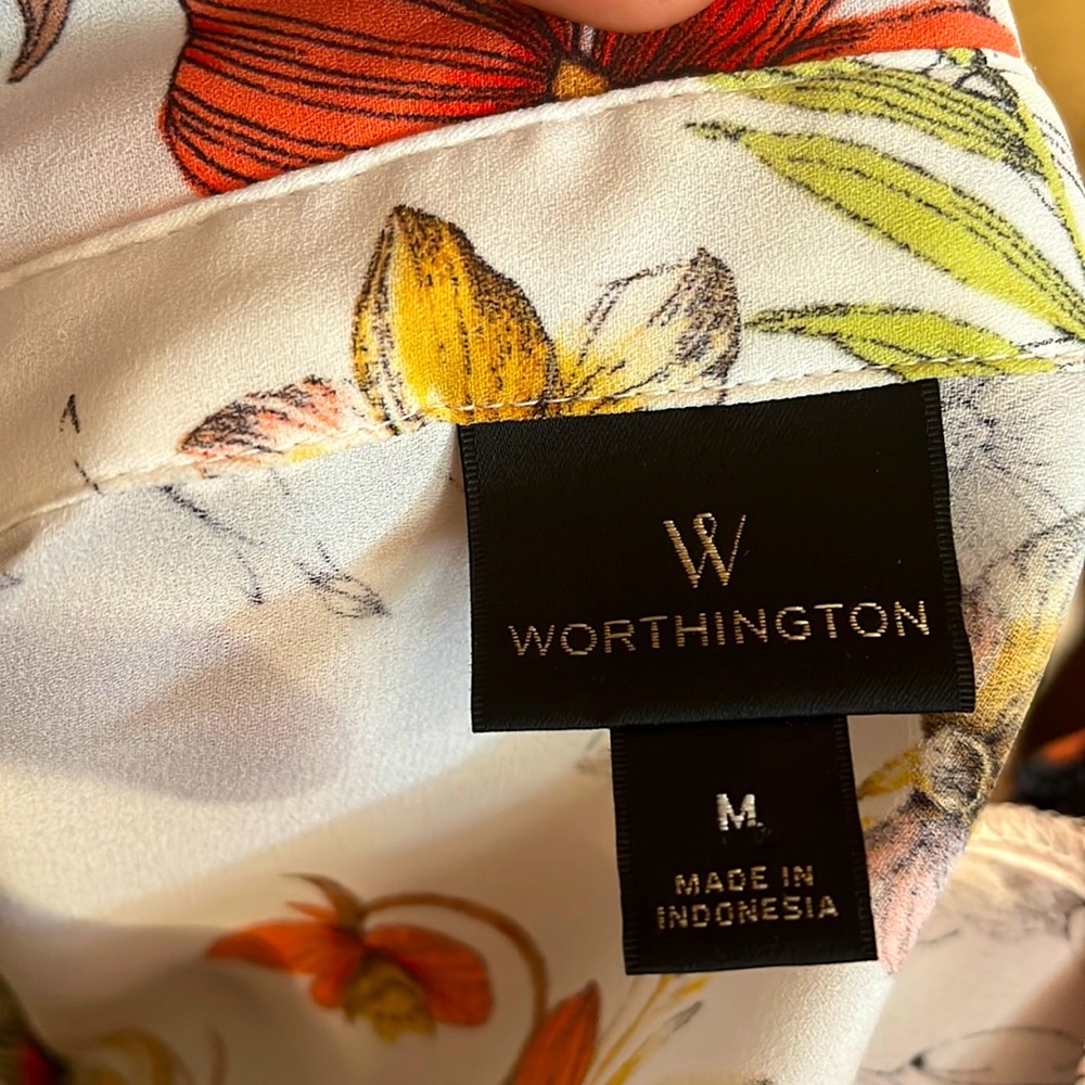Worthington Floral Print Blouse
